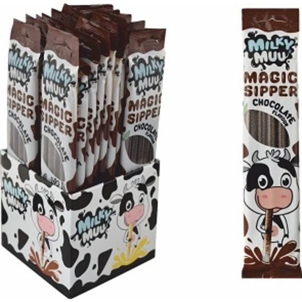 Milky Muu Szívószál 30G Csokoládé Ízű