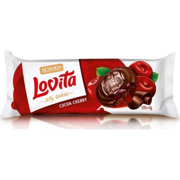 Roshen Lovita 135G Piskótatallér Meggyes