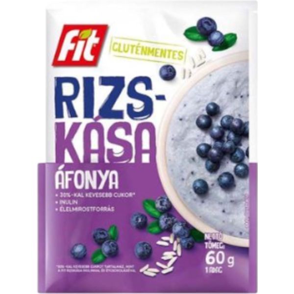 Fit Reggeli 60G Rizskása Áfonyával,Gluténmentes