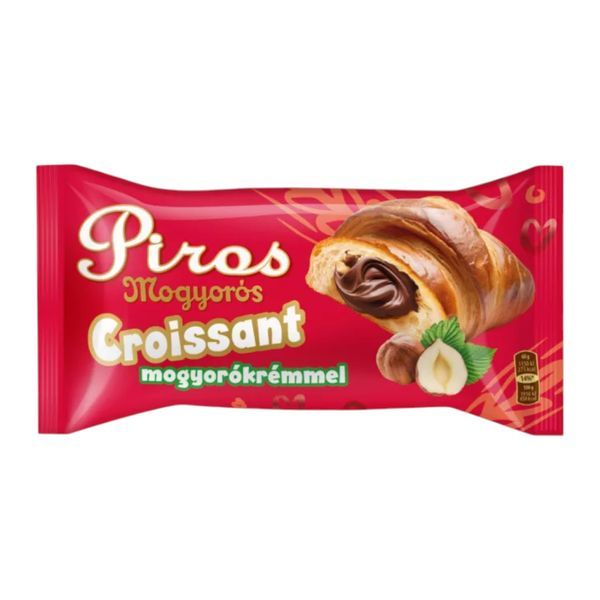 Piros Mogyorós 60G Croissant Mogyorókrémmel