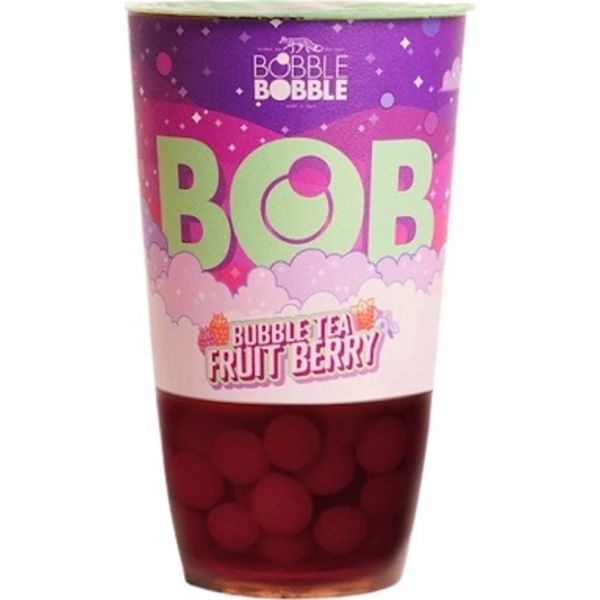 Bob 0,36L Fruit Berry Bubble Tea (erdei gyümölcsös fekete tea, áfonya boboával)