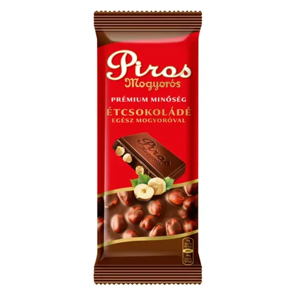 Piros Mogyorós 70G Étcsokoládé