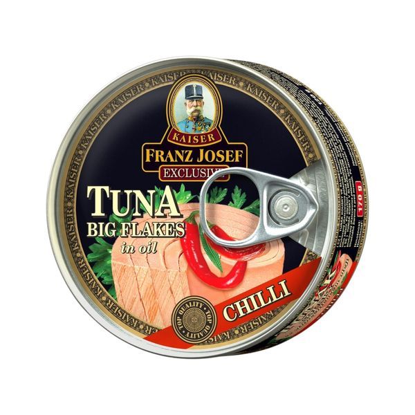 FJK 170G Tonhal Darabok Olajban, Chilivel